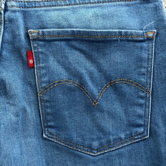 Levis Womens 721 Jeans Size 28 High Rise Skinny Leg Ankle Blue Denim Casual - Picture 13 of 16